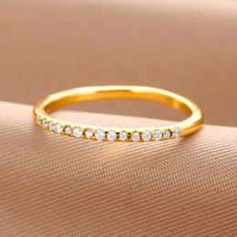 Cluster Rings Vegetarian Ring Shinny Zircon Anillos Simple Couple For Women Men Fashion Bague Elegance Jewelry Statement Engagement Gift