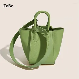 Totes Genuine Leather Women's Bag Wing Water Bucket Niche Exquisite Portable Versatile Crossbody Vegetable Basket