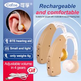 Amplifiers Cofoe Rechargeable Hearing Aids for the Elderly Hearing Loss Sound Amplifier Ear Care Tools Adjustable Sound Amplifier