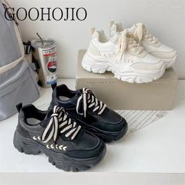 Casual Shoes College Style Sneakers All-match White Platform Increased Women Vulcanize Comfortable Breathable