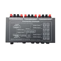 Amplifier New Mini 2IN4OUT Stereo Audio Selector Amplifier Switcher Box Speaker Splitter SP24B SP24 SP220S Original high quality