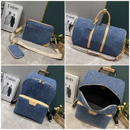 M69443 M45320 Denim New Men's Trios Postman Bag Women's Handbag Men's Apollos Backpack Comes with an iPad Inner Bag Denim Travel Bag 50cm M41416 M24315