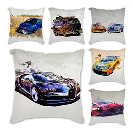 Pillow Watercolour Car Luxury Body Throw Case Cover Home Living Room Decorative Pillows For Sofa Bed 45 Nordic