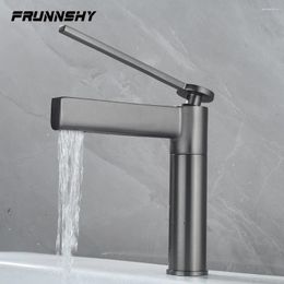 Bathroom Sink Faucets Faucet Mixer Brass Basin Deck Mounted Single Handle Long Spout &Cold Vessel Water Taps FR631