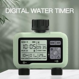 Equipments Super Timing System 2Outlet Water Timer Precisely Watering Up Outdoor Automatic Irrigation Fully Adjustable Programme