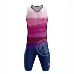 Racing Sets GCBIG-Triathlon Jersey Suit For Men Bike Kit Cycling Vest Three Speed Jumpsuit Ciclismo Swimming Skinsuit 2024