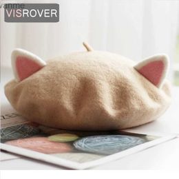 قبعات القبعات Visrover New للجنسين للأطفال Berte Cat Cat على شكل قبعة شتاء قبعة الشتاء البانك بانك الأرانب الصلبة للأطفال البيت البيت WX