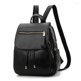 School Bags Women Backpack 2024 Ladies Shoulder Casual Schoolbag Teen Girls Fashion Backpacks With Flap