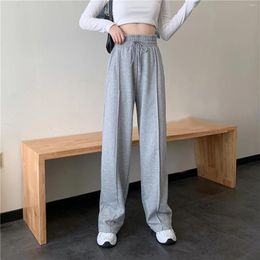 Women's Pants Straight Tube Athletic High Waist Casual Pant Drawstring Long Vertical Trousers Ladies Sport Trouser