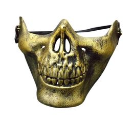 Halloween Horror Half Chin Plastic Face Shield Human Skull Mask9696742