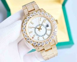 Luxury Watch for Men ICED OUT Diamond Automatic Watches 904L Full Diamonds Stainless Steel Band Luminous Sapphire 43mm Dial window Designer Wristwatch