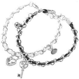 Charm Bracelets Key Lock Bracelet Valentine For Couples Jewellery Lover Decor Lovers Matching