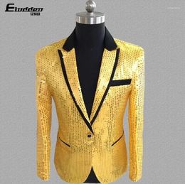 Men's Suits Choir Clothes Men Designs Masculino Homme Terno Stage Costumes For Singers Jacket Sequins Blazer Dance Star Style
