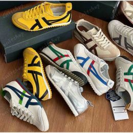 Shoes Onitsukass Designer Running Shoes Tiger Mexico 66 Gel Army Trainer SlipOn Casual Shoes Leather Laceup sneakers Gum Sail White Gr