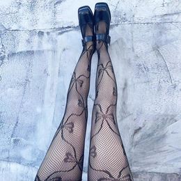 Women Socks Sexy Retro Gothic Lolita Cross Print Club Tights Goth Cosplay JK Girls Long Nylon Body Stockings Fishnet Pantyhose