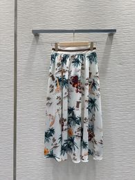 Beach Romantic Palm Coconut Forest Printed Long Dress