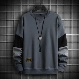 Erkek Hoodies Sweatshirts Sports Shirt Erkek Sonbahar 2023 Yeni Kore Moda Külot Gündelik Uzun Kollu Erkek Sokak Giyim Kapüşonlu Gömlek Mens Giyim Üst Q240506