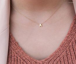 Choker Fashion Tiny Gold Color Dainty Initial Metal Letter Necklace For Women Silver Pendant Collar Jewelry8506215