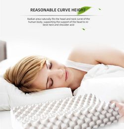 Natural Latex Pillow Cervical Pillow Wolf Tooth Massage Granules Adult238g6475882