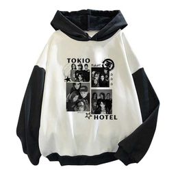 Men's Hoodies Sweatshirts Band Tokio Hotel Hotels 3D Printed Sweatshirt Mens and Womens Hoodies Large Fashion Childrens Pullover Long sleeved Sweatshirt Q240506