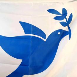 Banner Flags Dove of Peace Flag Stop The War Banner Outdoor Decor 150X90CM Polyester