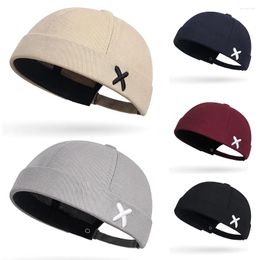 Ball Caps Brimless Soft Top Hats Summer Hip Hop Beanie Crimping Embroidery Multi-purpose Cap Portable Street Men