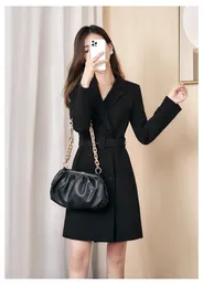 Casual Dresses Temperament Slim Fit Professional Long Sleeved Suit Dress For Women High-End High Waisted Commuting
