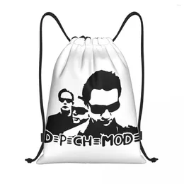 Shopping Bags Custom Electronic Rock Depeche Cool Mode Drawstring Bag For Yoga Backpacks Women Men Sports Gym Sackpack