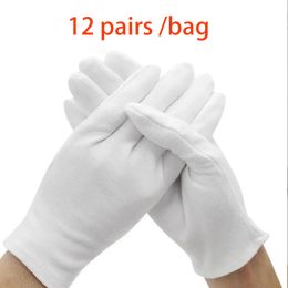 Gloves NMSafety 12 Pairs White Cotton Inspection Work Glove Women Men Household Gloves Lightweight Gloves Serving/Waiters/Drivers