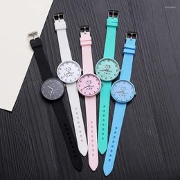 Wristwatches Forest Style Quartz Small Sweet Cute Light Luxury High Aesthetic Design Niche Student Girl Simple Artistic Silicone Trendy