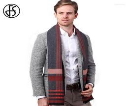 Scarves Scarf Winter Striped Cashmere Men Designer Fashion Shawls Warm Wraps Wool Long Stole Echarpe HommeScarvesScarves9183437