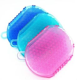 Bath Gloves Exfoliation Shower Bath Brush For Body Cleaning Silicone Exfoliating Brush Scrubber Bath Scrub Glove Spa2584770