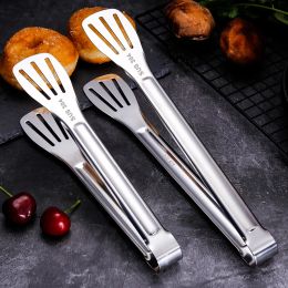 Accessories 304Stainless Steel Food Tongs Kitchen Utensils Buffet Cooking Tool Anti Heat Bread Clip Pastry Clamp BBQ Barbecue