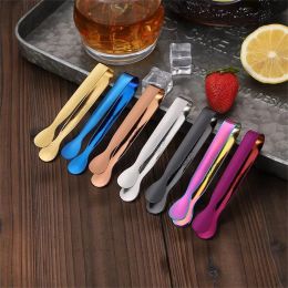 Accessories Multicolor Stainless Steel Clip Ice Tong Bread Food BBQ Clip Barbecue Clip Cube Sugar Ice Tongs Tool Bar Kitchen Utensils