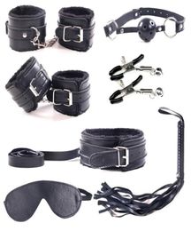 Sex Tools Shop Sex Products 7 pcsset Role Play Leather Adult Sexy Sex Toys bdsm Fetish Bondage Harness Kit Sextoys For Couples Y19432583