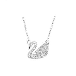 Fashion Womens Diamond Necklace 14K Gold Swan designer necklace Diamond Pendant INS Style Designer Necklace emotional Gift Jewellery for Women to Express Their LoveA