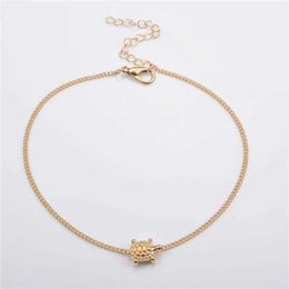 Anklets Trendy Fashion Tortoise Anklets For Women Vintage Cute Summer Ankle Bracelet On the Leg Bohemian Foot Jewellery Accessories New