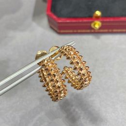 Orecchini di designer per la testa di proiettile di lusso Orecchini designer 925 Accessori per le orecchie placcati in oro in oro sterling 18k squisiti artigianato in versione alta gioielli all'ingrosso