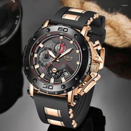 Wristwatches LIGE 2024 Luxury Men Watches Original Case Large Dial Watch Business Wristwatch Sports For Clock Relogio Masculino