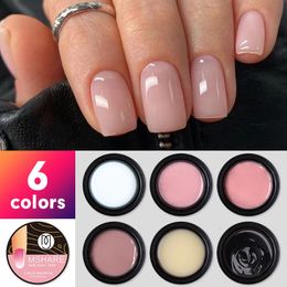 MSHARE 6PC Builder Nail Extension Gel Set Nude Self Levelling Alignment Caramel Milky White Clear Low Burn Heat Nail Art Kit 10ml 240430