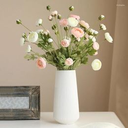 Decorative Flowers 60cm 4head Simulation Peony Room Wedding Home Table Artificial Decorations For Vase Party Diy Bouquet Shooting Props