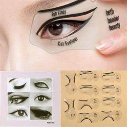 NEW Eyeliner Stencils Winged Eyeliner Stencil Models Template Shaping Tools Eyebrows Template Card Eye Shadow Makeup Tool