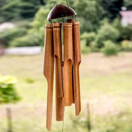 Natural Handmade Bamboo Tube Wind Chime wind Bell for Outdoor indoor Home Garden Patio Tree Decor Ornaments 240423