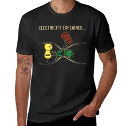 Men's Polos Electricity Explained 2 Tee Shirt T-Shirt Cute Clothes Boys White T Shirts Summer Top Mens Big And Tall