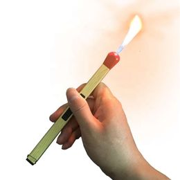 Wholesale Metal Matchstick Shape Long Candle Buane Gas Unfilled Refillable BBQ Kitchen Flame Lighter
