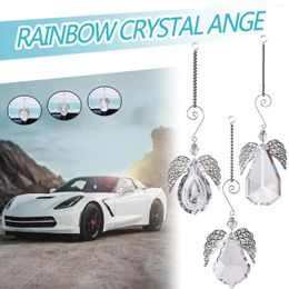 Decorative Figurines Rainbow Maker Crystal Suncatchers Hollow Angel Chakra Hanging Prism Pendant Home Wedding Sun Catcher Gifts Living