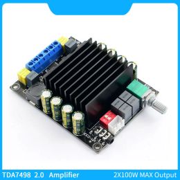 Amplifiers TDA7498 Audio Power Amplifier ClassD Hifi Digital 2.0 Channel Amplifiers Board 2*100W Stereo Amp WM033