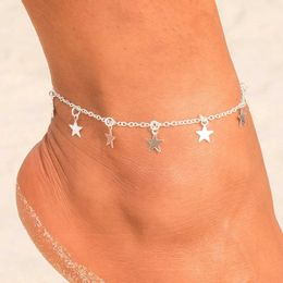 Anklets Fashion Simple Star Pendant Anklet Female Anklets Barefoot Sandals Foot Chain 2019 New Ankle Bracelets for Women Beach Jewelry