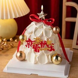 3PCS Candles Five Pointed Star Happy Birthday Cake Decoration Candles New Year Christmas Star Baked Cake Decoration