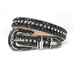 Western Luxury Strap Belts Crystal Studded Cowgirl Cowboy Bling Pin Buckle Rhinestones Belt For Women Men1625408